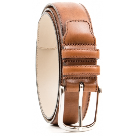 Belt in light brown leather | Skolyx