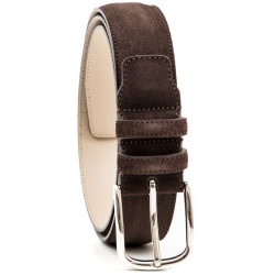 Belt in dark brown suede