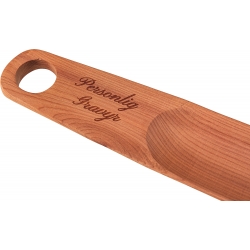 Shoehorn in cedar wood 20 cm with engraving