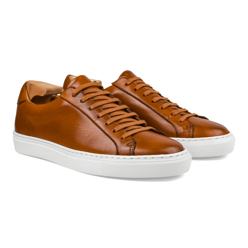 Skolyx Premium sneaker in cognac leather | Skolyx