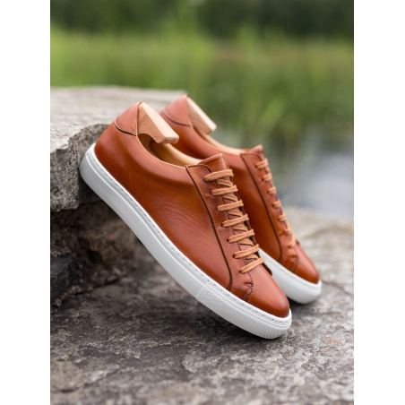 Skolyx Premium sneaker in cognac leather