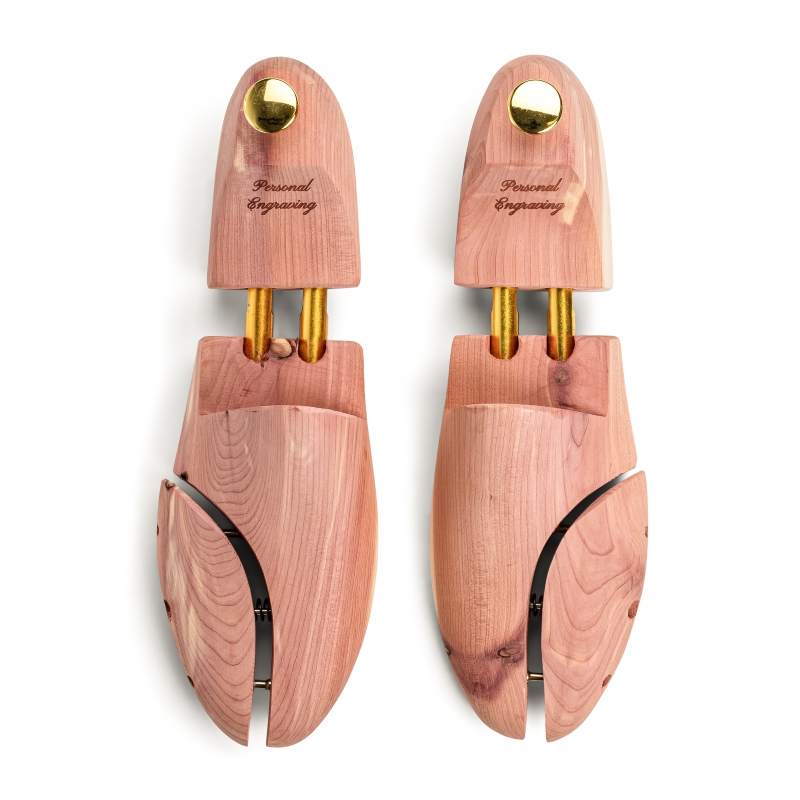 Shoe trees with engraving