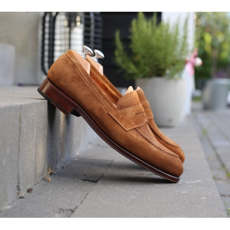 Yanko penny loafer light brown suede